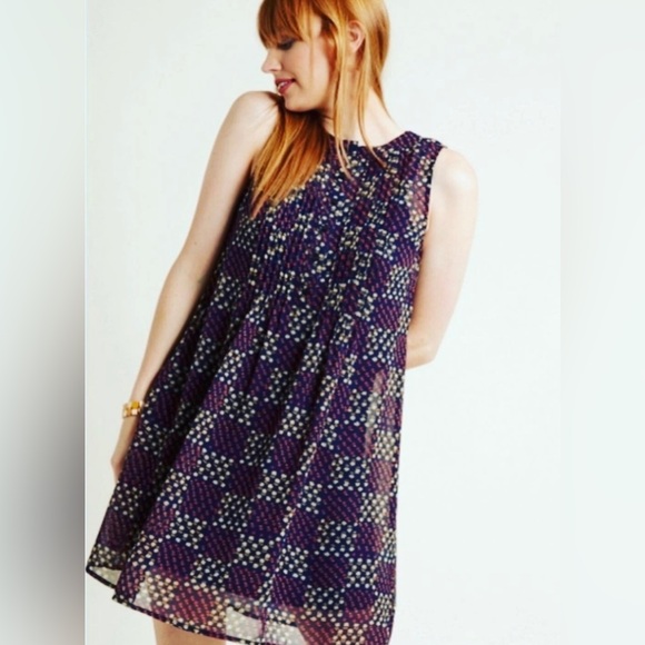 MODCLOTH Apple Daisy Floral CHIFFON Sheer Dress Plus Size Curvy 4X Tie Back Boho - Picture 1 of 9